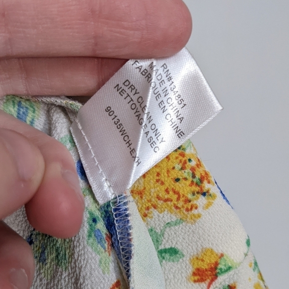 WAYF Olelander Floral High Low Wrap Midi Dress Surplice Cap Sleeve Flowy Size XS - Picture 13 of 15